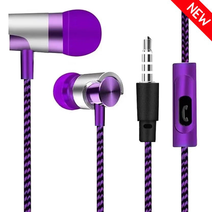 3.5mm Wired In-Ear Earphones Noise Cancellation HiFi Stereo Sports Gaming Music Headphones With Mic Headset For Phone MP3 MP4