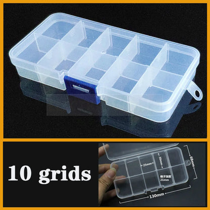 Transparent Plastic Screw Compartment Box – Jewelry, Earring & Tool Storage Organizer