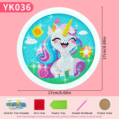 Diamond Painting Set Cute Unicorn Beginner Diamond Painting Set 5D DIY Children and Adults Diamond Painting Photo Frame Craft