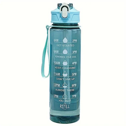 800ml Leakproof Sports Water Bottle with Time Scale