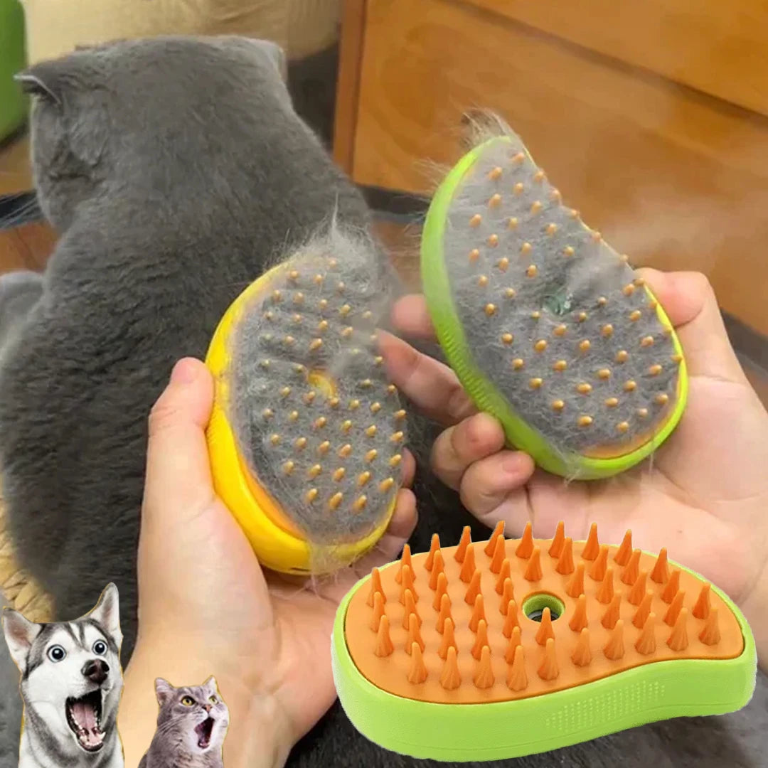 3-in-1 Electric Steam Brush for Cats and Dogs