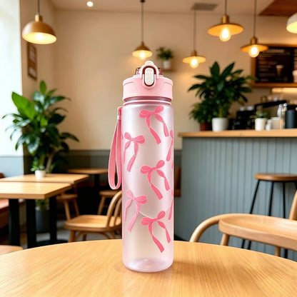 800ml Leakproof Sports Water Bottle with Time Scale