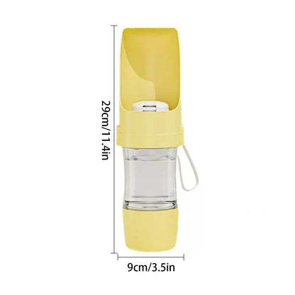 Portable Dog Cat Water Bottle with Storage Food and Water Container for Puppy Pets dogs Feeder Bowl Outdoor Travel Pet supplies