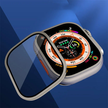 Aluminium Alloy Case+Tempered Glass for Apple Watch Ultra 3 49mm Anti-Scratch Screen Protector iWatch Ultra 2 3 49mm Cover Film