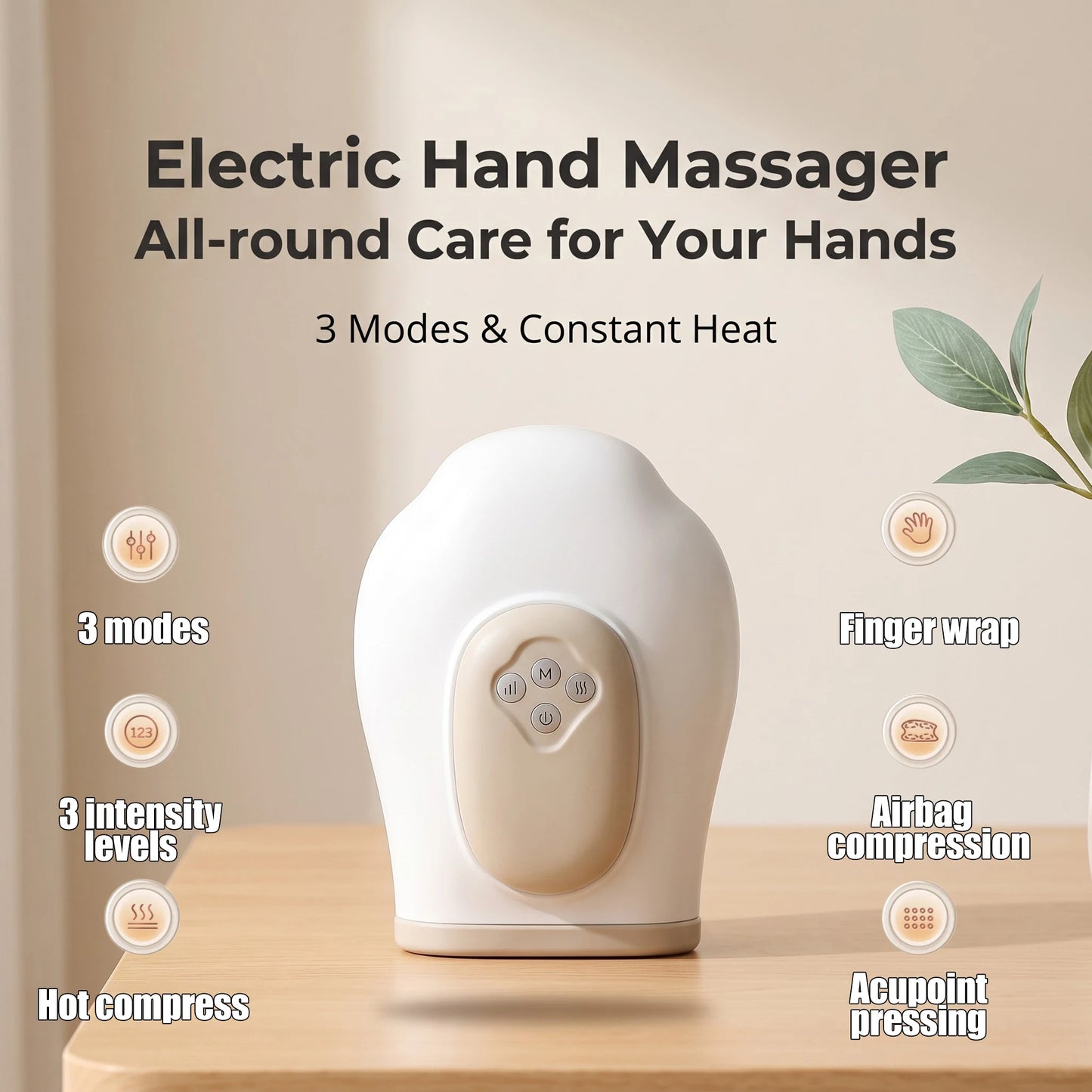 Hand Massager with Airbag Compression Finger Wrist Palm Massage Machine Vibration Glove for Hand Muscle Relax Gift for Men Women
