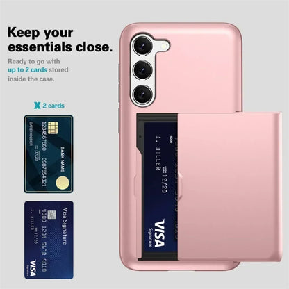 For Samsung Galaxy S26 S25 S24 Ultra S22 Plus S23 S21 S20 FE Note 20 A17 A55 Wallet Cover Card Holder Slot Shockproof Phone Case