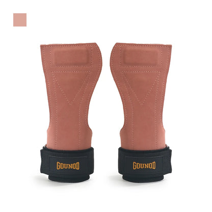 Gym Grips For Men Women Cowhide Palm Guards Weightlifting Fitness Workout Gloves Grips with Wrist Wraps Training Equipment
