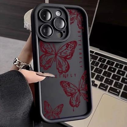 Cute Butterfly Silicone iPhone Case – Shockproof Candy Cover for iPhone 11–17 Series