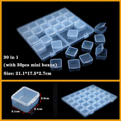 Transparent Plastic Screw Compartment Box – Jewelry, Earring & Tool Storage Organizer