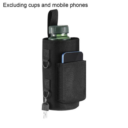 Magnetic Gym Water Bag,Water Bottle Tumbler Carrier Holder With Phone Pockets & Shoulder Strap,Sports Magnet Water Bottle Sleeve