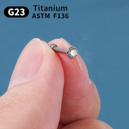 G23 Titanium Piercings Labret Stud Kit – 1/5/10pcs Lip, Nose, Eyebrow, and Cartilage Body Jewelry
