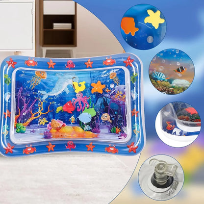 Inflatable Pet Water Play Mat – Ocean Theme Sensory Toy