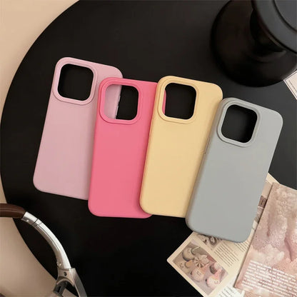 Silicone Solid Color iPhone Case – Dopamine Style