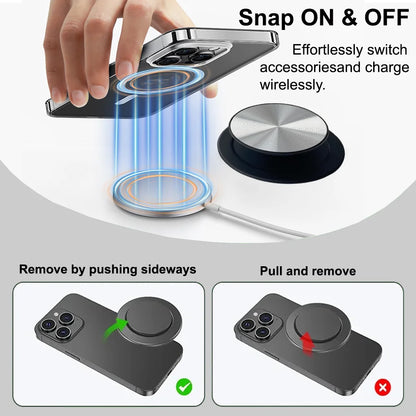 1/2PCS CD Pattern Magnetic Phone Griptok Holder, Compatible for Magsafe Phone Grip, For Kindle Expandible Phone Stand Holder