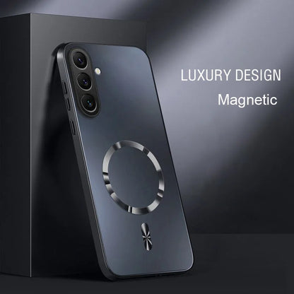 AG Magnetic Matte Silicone Case For Samsung A14 A15 A16 A17 A34 A35 A36 A54 A55 A56 A37 A57 Shockproof Hard PC Bumper
