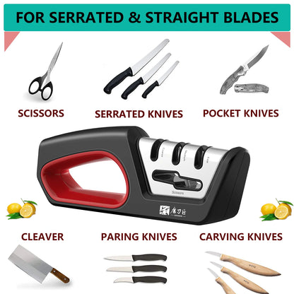 4-in-1 Kitchen Knife & Scissors Sharpener