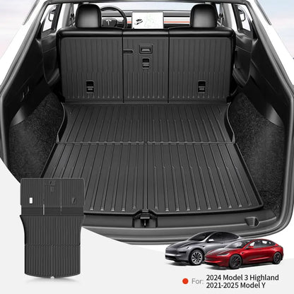 YZ For Tesla Model 3 Y Highland Juniper 2021-2026 all-in-one TPE Trunk mat Luggage mat Four Seasons Waterproof Non-slip