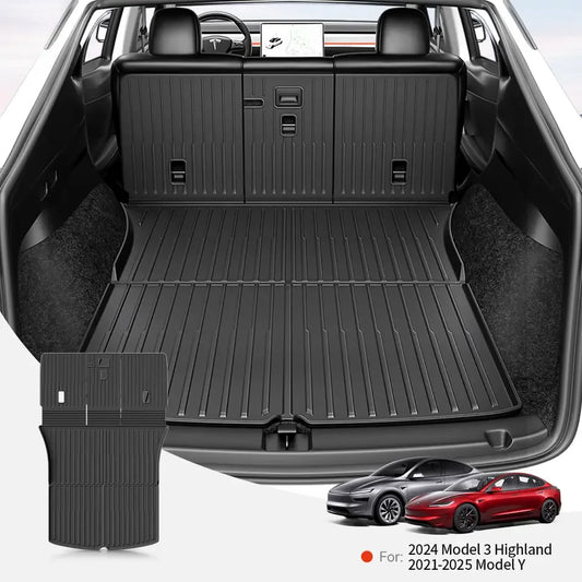 YZ For Tesla Model 3 Y Highland Juniper 2021-2026 all-in-one TPE Trunk mat Luggage mat Four Seasons Waterproof Non-slip