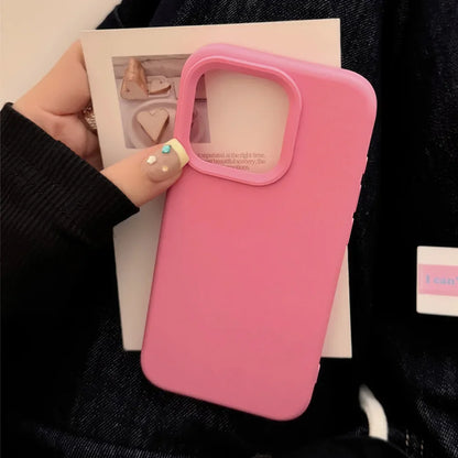 Silicone Solid Color iPhone Case – Dopamine Style