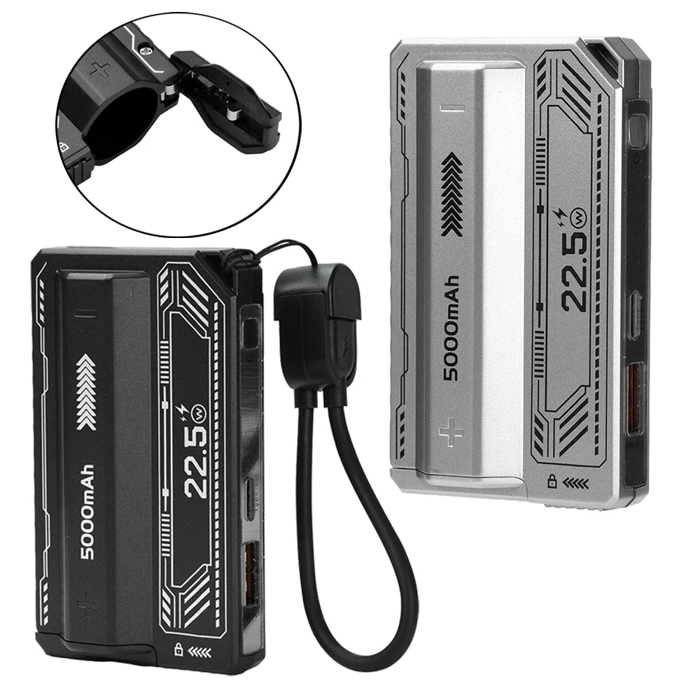 21700 Battery Holder Power Bank Case PD 20W Fast Charging Built-in Cable Detachable Power Bank DIY Battery Case