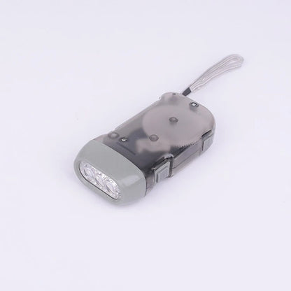 Portable Hand Pressing LED Night Flashlight Self-Powered Dynamo Crank Power Wind Up Manual Power Generation For Camping Riding