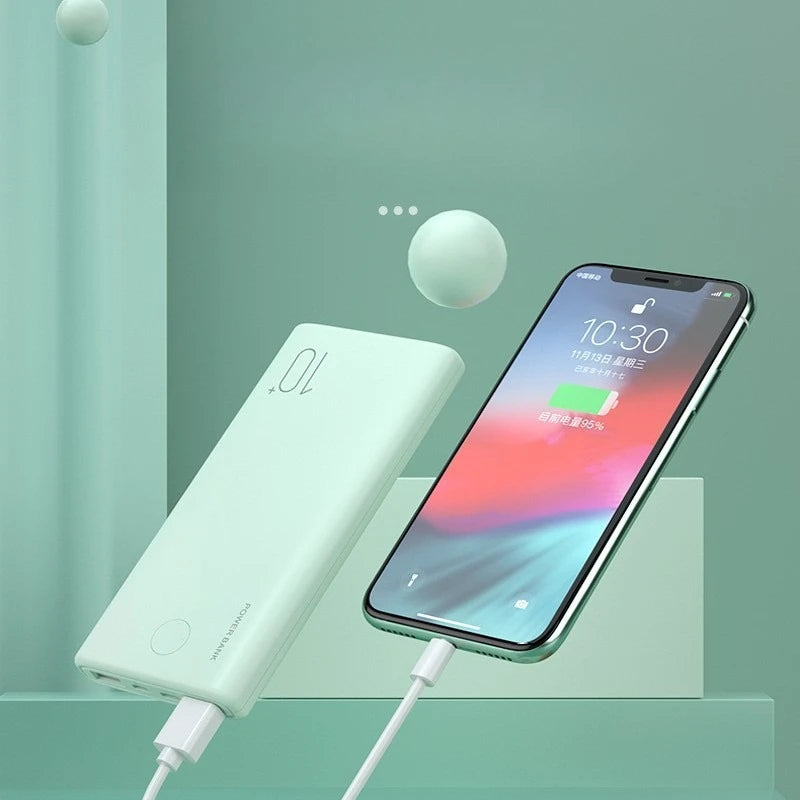 10000mAh Ultra Slim Portable Charger High Capacity Power Bank for iPhone Samsung Xiaomi Phones