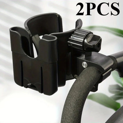 2-in-1 Universal Stroller Water Cup Holder With Phone Holder, Universal Bottle Holder For Wheelchair stroller Accessories