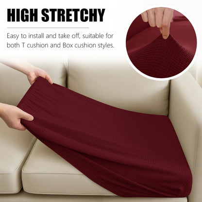 1 2 3 4 Seat Sofa Cushion Cover Back Combination Kit Cover Living Room Waterproof Jacquard Slipcover Couch Seat Protector Case