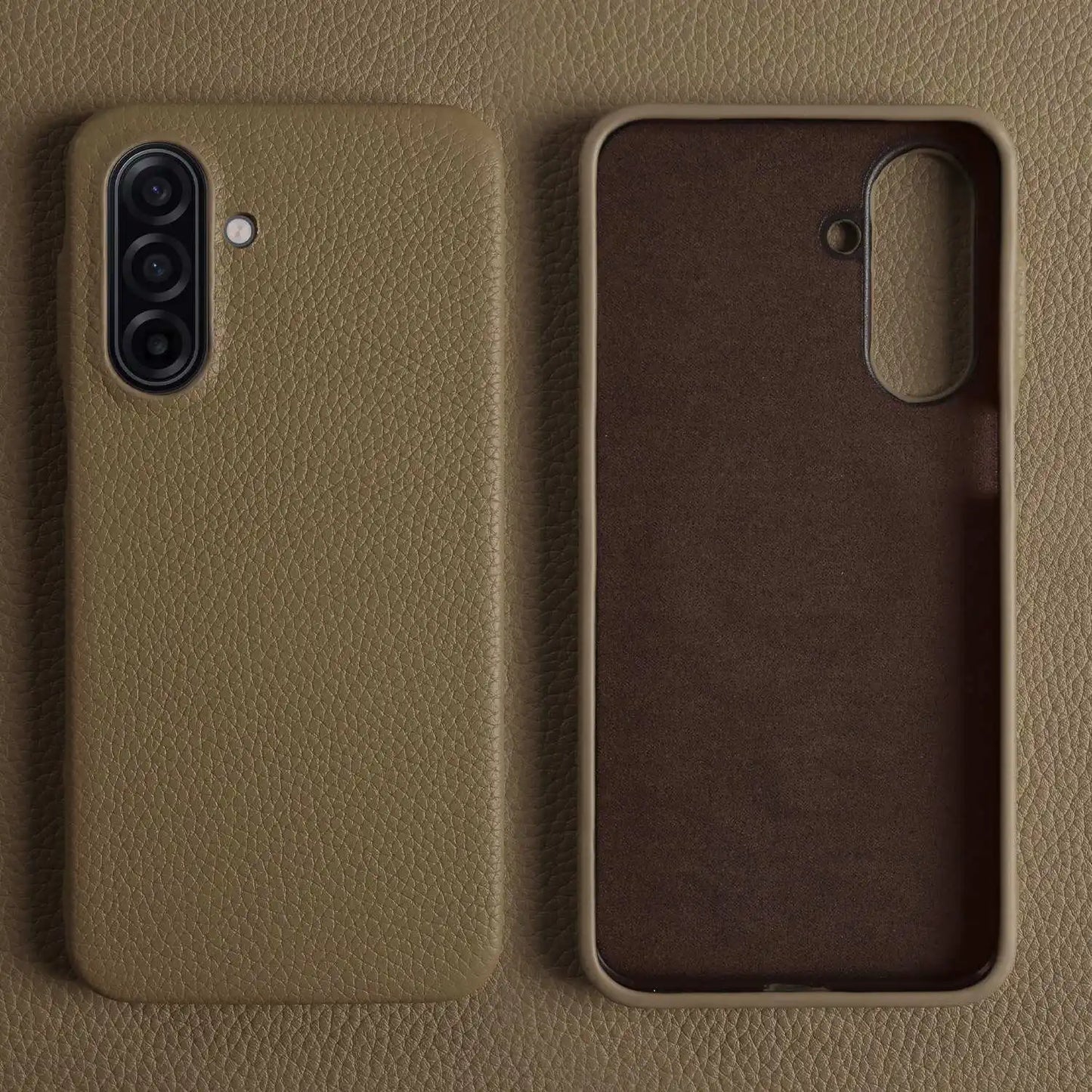 Luxury Genuine Leather Case For Samsung Galaxy A17 A07 A26 A36 A56 A15 A53 A24 Full Wrapped Shockproof Phone Cases Back Cover