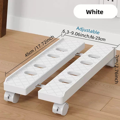 Adjustable Computer Tower Stand with Cooling Fan  Mobile CPU Holder 4 Rolling Casters  PC Floor Cart PC Riser Under Desk CPU