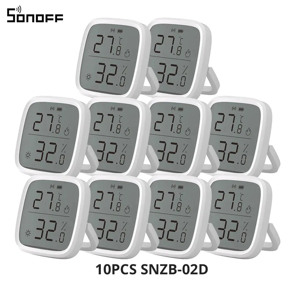 SONOFF SNZB 02D Zigbee Temperature Humidity Sensor SNZB-02D with LCD Screen for EWeLink SONOFF ZigBee Bridge Alexa Alice