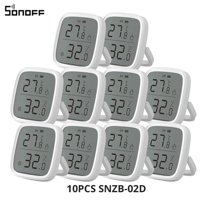 SONOFF SNZB 02D Zigbee Temperature Humidity Sensor SNZB-02D with LCD Screen for EWeLink SONOFF ZigBee Bridge Alexa Alice