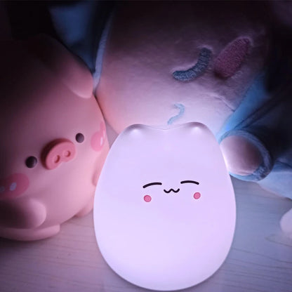 Cat Touch Night Light — 7-Color Changing Bedside Lamp