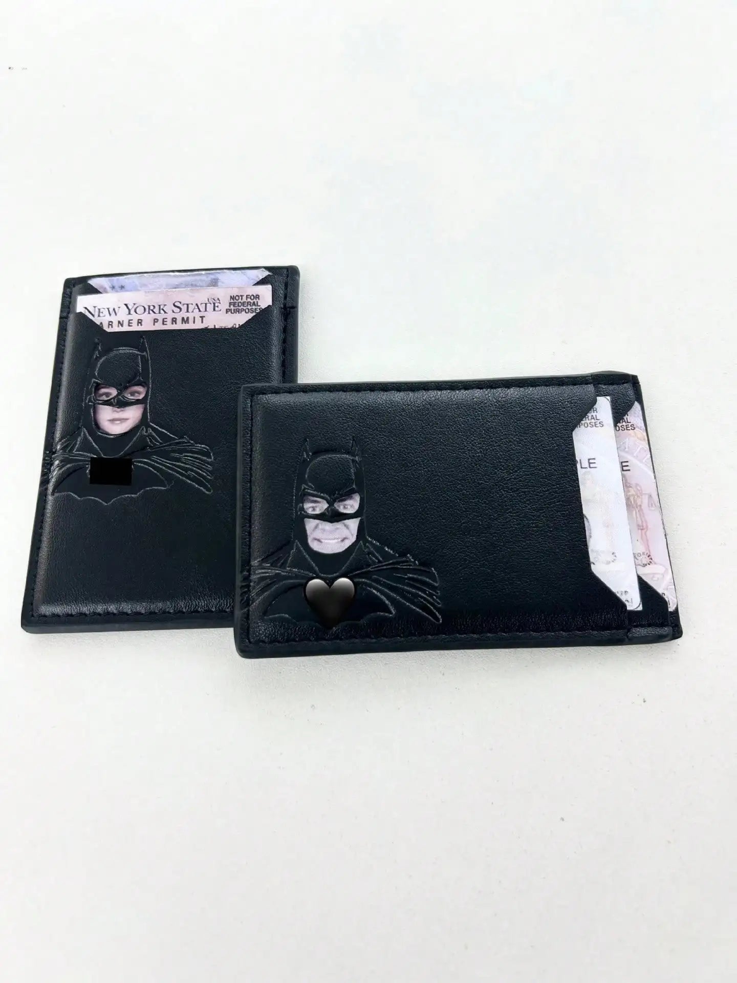Men's Laser Cut Card Holder, Multi-Card Slot Design - Suitable For Office Workers And Superhero Fans, Perfect For Storing Business Cards And ID Cards