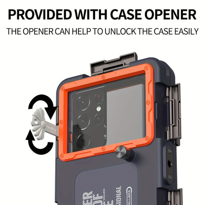 Waterproof Phone Case Holsters & 15m Diving 50ft Swimming Premium Protective Housing & Lanyard For iPhone Samsung 6.8" Phone