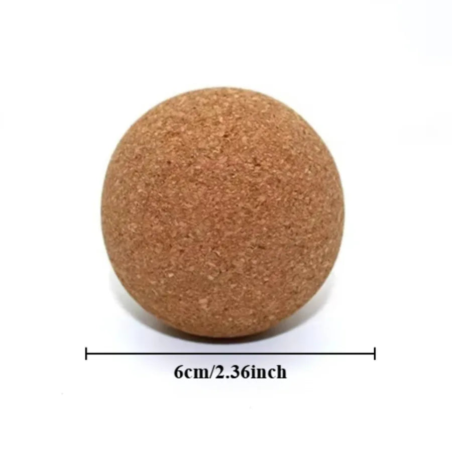 Cork Massage Ball for Muscle Relaxation, Deep Tissue Massager for Back & Shoulders, Portable Self-Care Tool