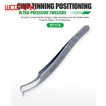 SUNSHINE ST-17A Ultra-Precision Tweezers For IC Chip Tinning Positioning Tweezers Tin Planting BGA Stencil Fixed Repair Tool