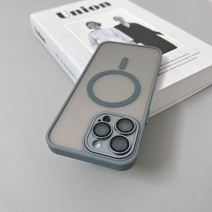 Magnetic Matte Translucent Armor Shockproof Case For iPhone 17 16 15 14 13 12 11 Pro Max Plus For Magsafe Wireless Charge Cover