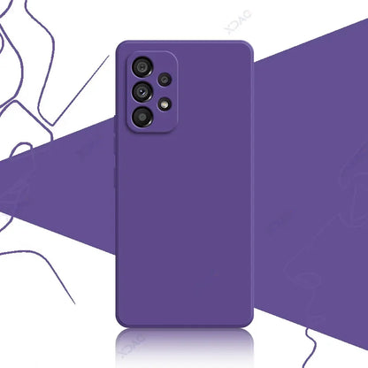 Original Official Soft Case for Samsung Galaxy A13 A23 A33 A53 A73 SamsungA33 SamsungA53 SamsungA73 Square Liquid Silicone Cover