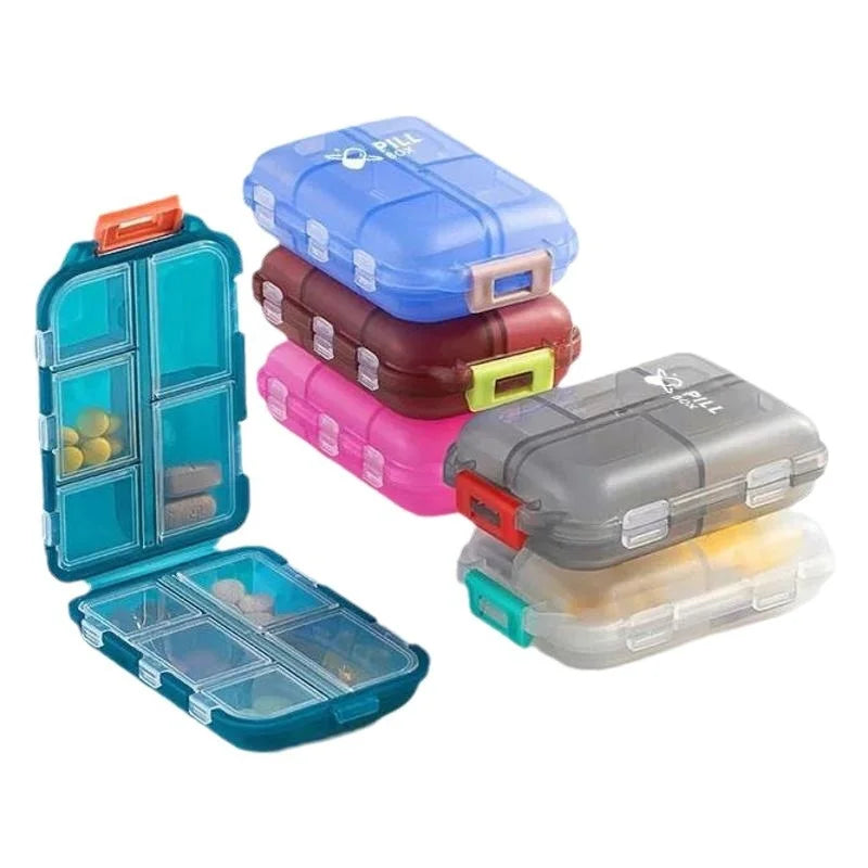 Tcare Travel Pill Organizer Moisture Proof Pills Box for Pocket Purse Daily Pill Case Portable Medicine Vitamin Holder Container