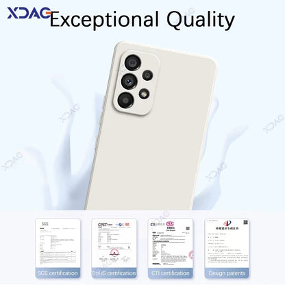 Original Official Soft Case for Samsung Galaxy A13 A23 A33 A53 A73 SamsungA33 SamsungA53 SamsungA73 Square Liquid Silicone Cover