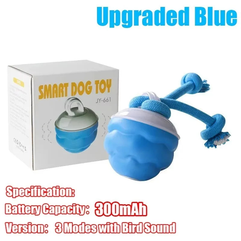 Smart Dog Toy Ball Electronic Interactive Pet Toy Moving Ball Rope USB 3 Modes Automatic Moving Bouncing for Puppy Chew Products