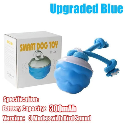 Smart Dog Toy Ball Electronic Interactive Pet Toy Moving Ball Rope USB 3 Modes Automatic Moving Bouncing for Puppy Chew Products