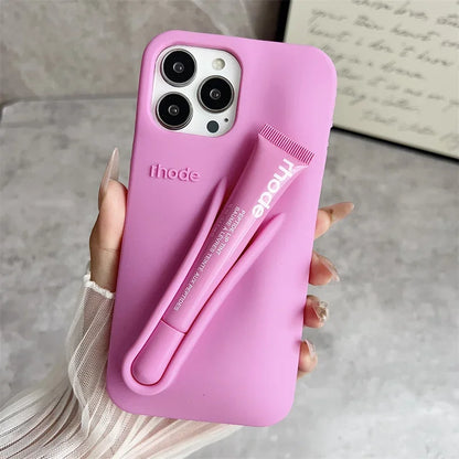 Hot Brand Lemontini Phone  Case for IPhone 11 12 13 14 15 16 Pro Max Plus 17 Air Makeup Lip Gloss Silicone Cover with Lip Glaze