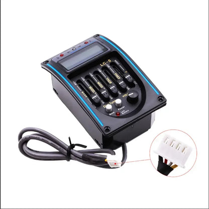 5 Band LC-5 with Micro Phone Acoustic Guitar pickup Guitar EQ Preamp EQ Equalizer Piezo Pickup Tuner LCD for Acoustic Guitar
