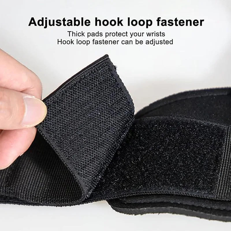 1PairWeight Lifting Hook Grips With Wrist Wraps Hand-Bar Wrist Strap Gym Fitness Hook Weight Strap Pull-Ups Power Lifting Glove