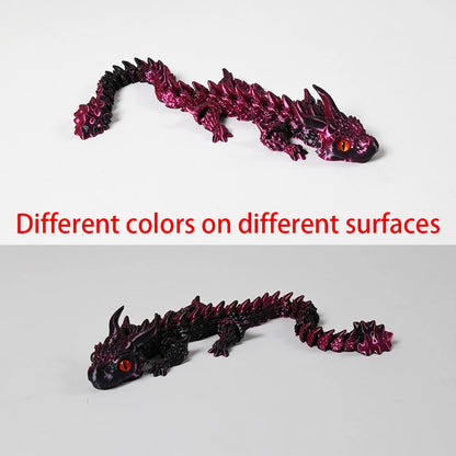 1pc Charming 3D Printed Double-Horned Dragon Figurine with Random Eyes - Ideal for Car Ornament, Home & Car Decor, Living Room