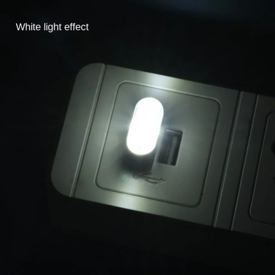Car Mini USB LED Atmosphere Lights Car Interior Neon Decorative Lamp Emergency Lighting Universal PC Portable Plug and Play