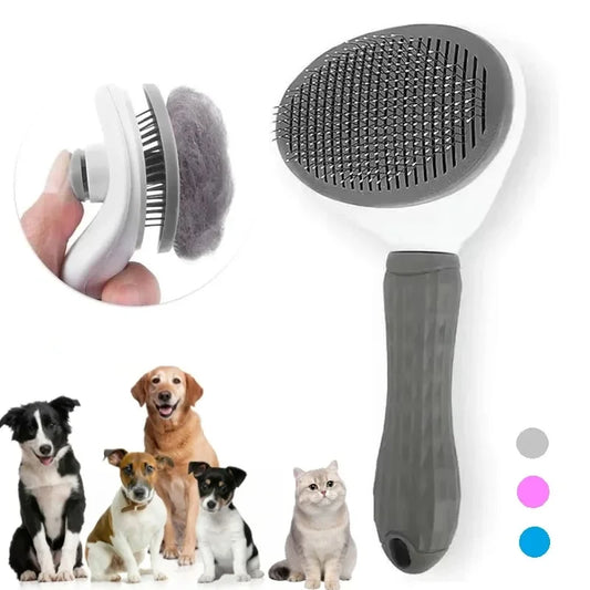 Self-Cleaning Pet Dematting Comb for Dogs & Cats