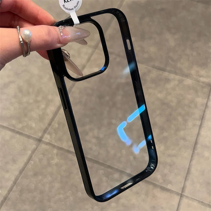 Luxury Clear Candy Color Case  For iPhone 17 Air 16 15 14 13 12 Pro Max Plus Clear Acrylic Bumper Protection Cases Cover